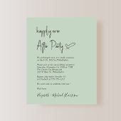 Chic Budget Sage Huwelijk Ontvangst Uitnodiging