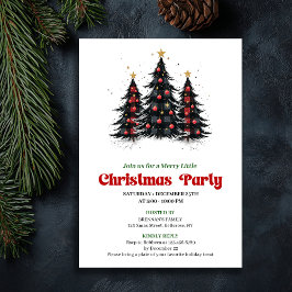 Chic Buffalo Check Festive Party Digital Invite Kaart