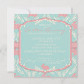 Chic Bunny Invitation Square Kaart (Achterkant)