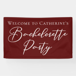 Chic Burgundy Bachelorette Party Personalized Spandoek