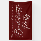 Chic Burgundy Bachelorette Party Personalized Spandoek (Verticaal)