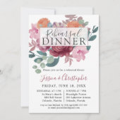 Chic Burgundy & Blush Wedding Rehearsal Dinner  Kaart (Voorkant)