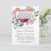 Chic Burgundy & Blush Wedding Rehearsal Dinner  Kaart (Staand voorkant)