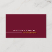 Chic Burgundy en White Simple Modern Professional Visitekaartje (Voorkant)