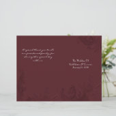 Chic Burgundy Flourish Wedding Programme (Staand voorkant)