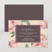 Chic Burgundy - gebroken wit roze roze - Floral We Informatiekaartje (Voorkant / Achterkant)