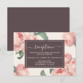 Chic Burgundy - gebroken wit roze roze - Floral We Informatiekaartje (Voorkant / Achterkant)