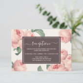 Chic Burgundy - gebroken wit roze roze - Floral We Informatiekaartje (Staand voorkant)