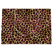 Chic Burgundy Gold Cheetah  Groot Cadeauzakje (Voorkant)