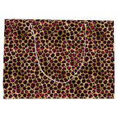 Chic Burgundy Gold Cheetah  Groot Cadeauzakje (Achterkant)