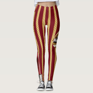 Chic burgundy Gold Lines Lips Girly 2022 dag Leggings