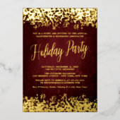 Chic Burgundy Holiday Party - Uitnodiging tot Foli (Voorkant)