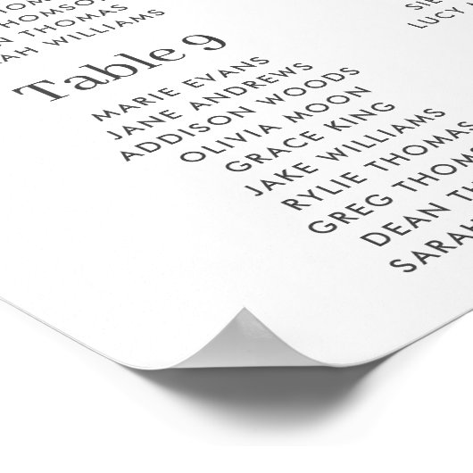 Chic Burgundy Ivory Floral Wedding Seating Chart Poster (Hoek)