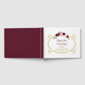 Chic Burgundy Marsala Floral Fall Wedding Gastenboek (Volledig)