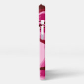 Chic Burgundy Red Pink Marble Abstract iPhone Hoesje (Linkerkant)