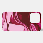 Chic Burgundy Red Pink Marble Abstract iPhone Hoesje (Achterkant horizontaal)