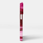 Chic Burgundy Red Pink Marble Abstract iPhone Hoesje (Rechterkant)