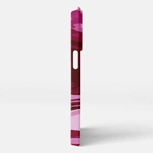 Chic Burgundy Red Pink Marble Abstract iPhone Hoesje (Rechterkant)