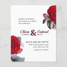 Chic Burgundy Red roos. Blossom Natuur Wedding IV