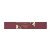 Chic Burgundy Rust Sinaasappel Floral Greenery Wed Uitnodigingen Wikkel (Vlak)