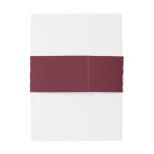 Chic Burgundy Rust Sinaasappel Floral Greenery Wed Uitnodigingen Wikkel (Achterkant Voorbeeld)