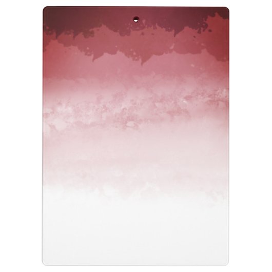 Chic Burgundy Waterverf Floral Monogram Handtekeni Klembord (Achterkant)