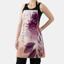 Chic Burgundy Waterverf Floral Signature