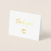Chic Business gold logo Klant Dank u Folie Kaarten (Voorkant)