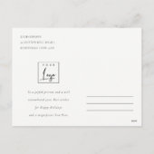 Chic Business Joy Winter Krans Corporate Logo Feestdagenkaart (Achterkant)