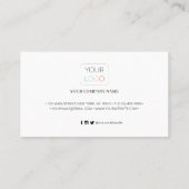 Chic Business Logo Professional Punch Loyalty Kaar (Achterkant)