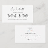 Chic Business Logo Professional Punch Loyalty Kaar (Voorkant / Achterkant)