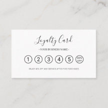 Chic Business Logo Professional Punch Loyalty Kaar