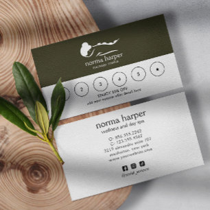 CHIC Business Reward 6 Punch Logo DONKER SAGE GROE Klantenkaartje