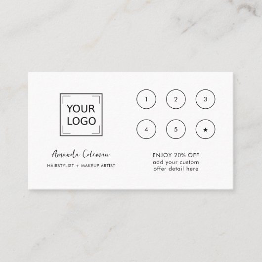 CHIC Business Reward 6 Punch Logo wit ROZE Visitekaartje (Voorkant)