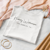 Chic Business Signature Script Wit T-shirt