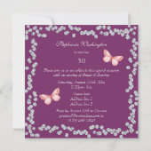 Chic Butterflies & Diamonds 30e verjaardag Kaart (Achterkant)