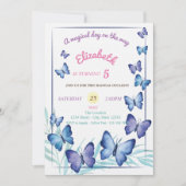 Chic Butterflies Polka Dots Birthday Kaart (Voorkant)