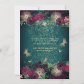 Chic Butterfly bloemtuin Quinceañera groen Kaart (Achterkant)