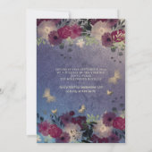 Chic Butterfly bloemtuin Quinceañera lavender Kaart (Achterkant)