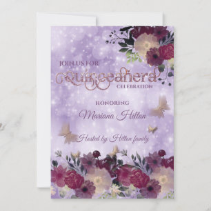 Chic Butterfly bloemtuin Quinceañera lavender Kaart
