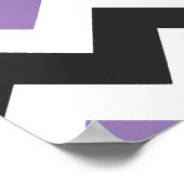 Chic  Butterfly Paars Gray Chevron Pattern Poster (Hoek)