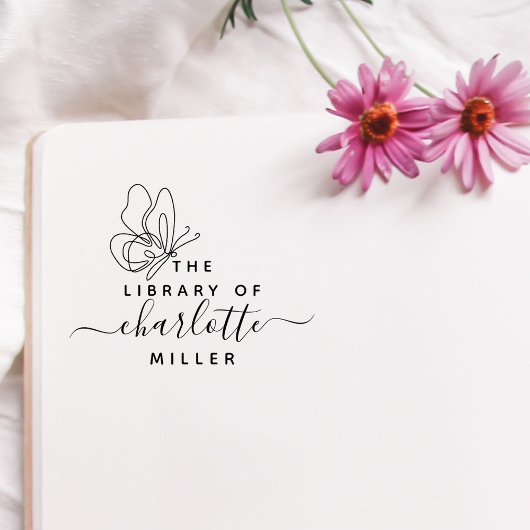 Chic Butterfly uit de bibliotheek van Custom Book Rubberstempel