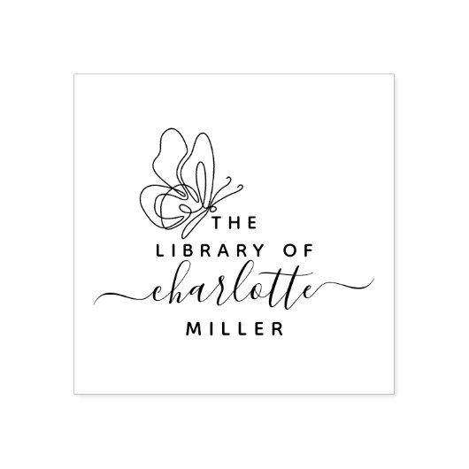 Chic Butterfly uit de bibliotheek van Custom Book Rubberstempel (Afrduk)