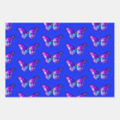 Chic Butterfly Wrapping Paper Flat Sheet Set van 3 (Voorkant 3)
