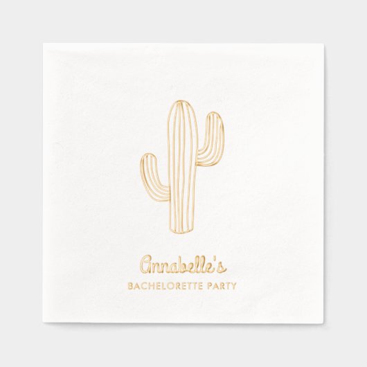 Chic Cactus Boho Bachelorette Party Servetten (Voorkant)