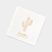 Chic Cactus Boho vrijgezellenfeest servetten (Links)