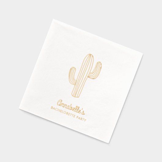 Chic Cactus Boho vrijgezellenfeest servetten (Links)