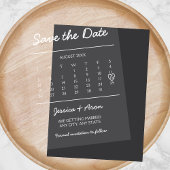 Chic Calendar Bewaar de datum Elegant Modern Kaart Acryl Uitnodigingen
