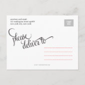 Chic Calendar Photo Sla het datum Briefkaart op (Achterkant)