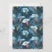 Chic Call Lilies Fantasy Summer Party Kaart (Achterkant)